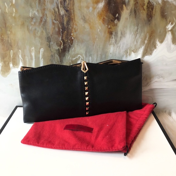 Rare Valentino Garavani Black Rockstud Clutch - Picture 8 of 8